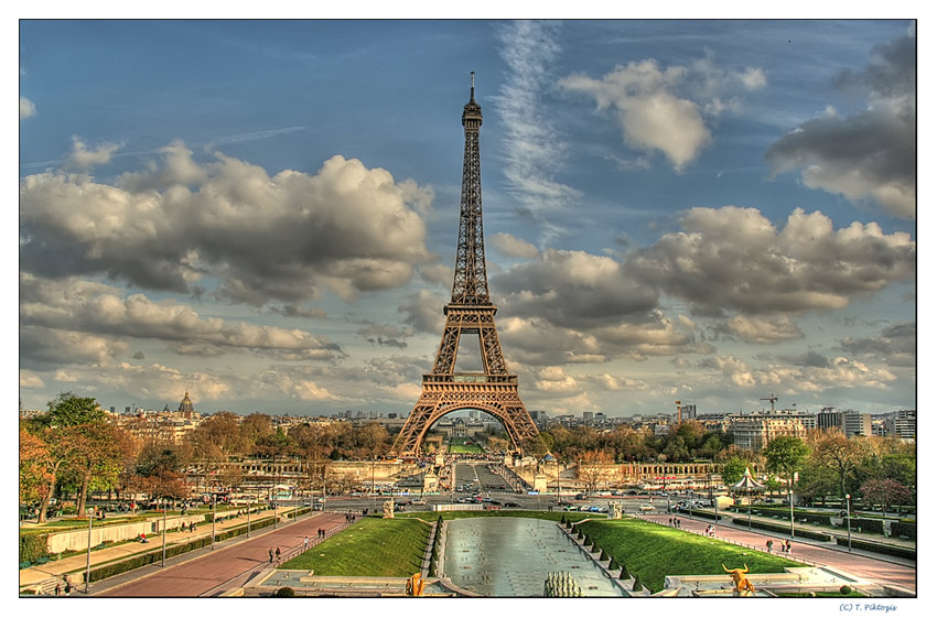 paris paris Eiffel tower Paris hdr clouds autumn