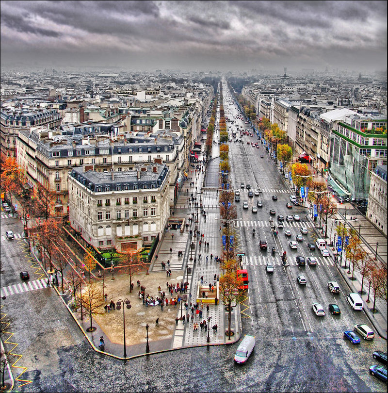 Top position | view from the top, color, megalopolis, hdr, Paris