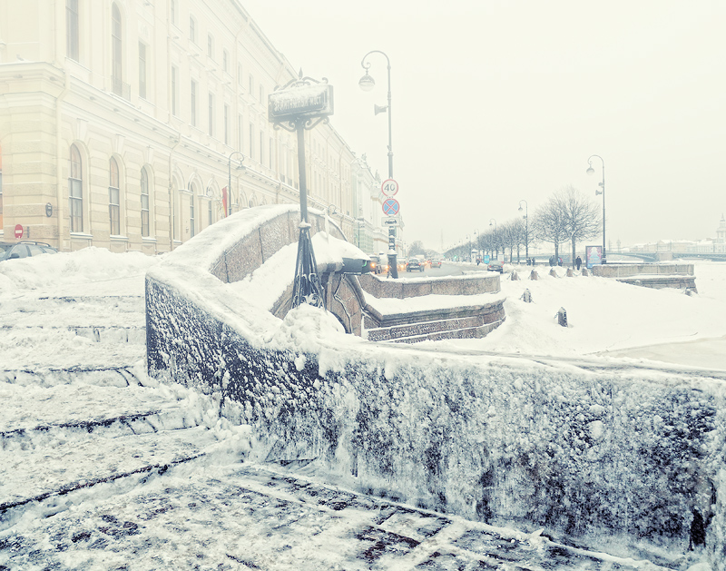 City under the snow