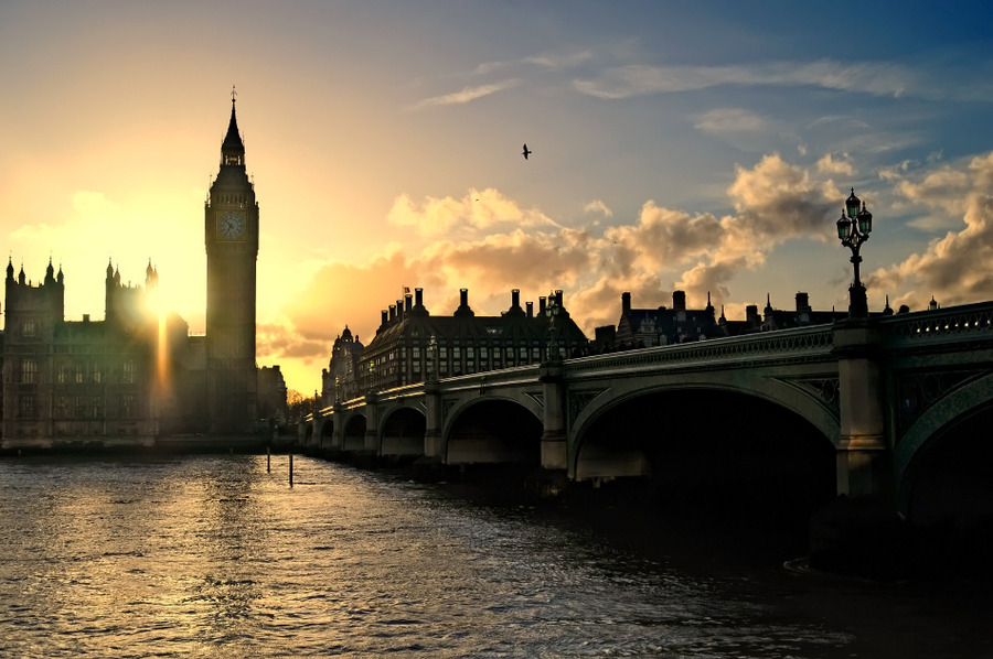 Big Ben. Sunset.