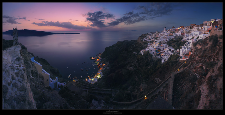 Santorini at dusk