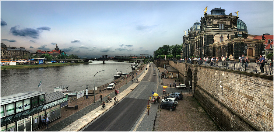 Dresden. View at Elbe from Brul