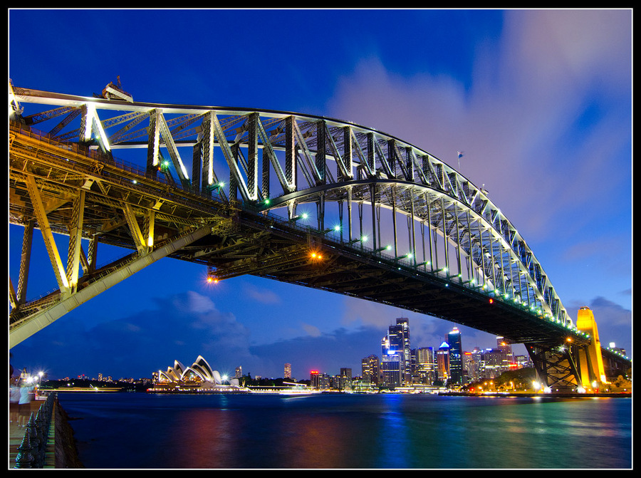 Harbor bridge from Milson