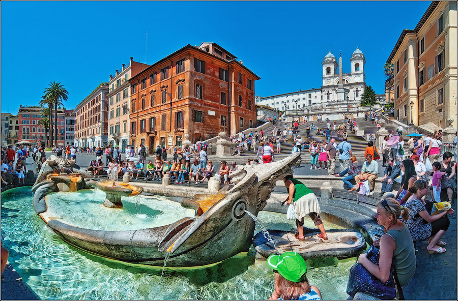 Noon on the Spanish Steps