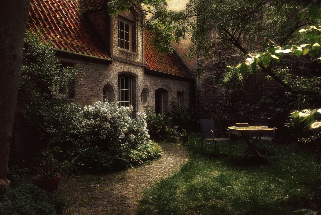 Patio in Bruges, Belgium