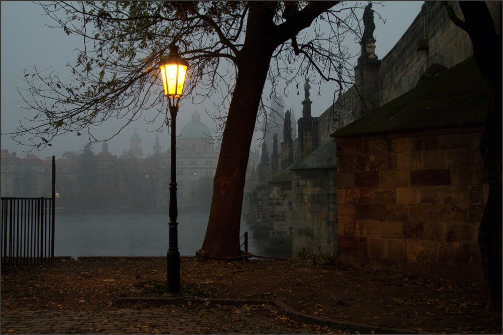 Near the Charles Bridge, early morning