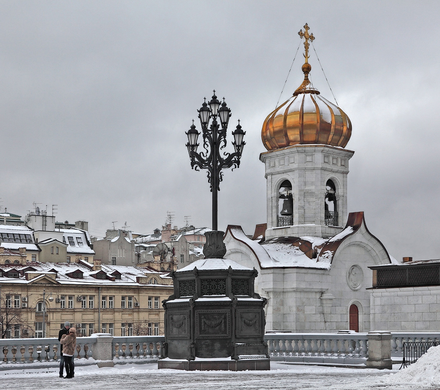 Winter view of a Russian church