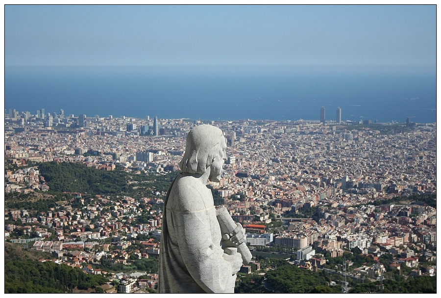 Above the monument