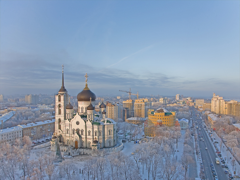 Above the cathedral