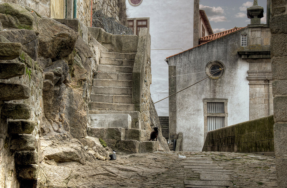 Ancient buildings in the center of a village