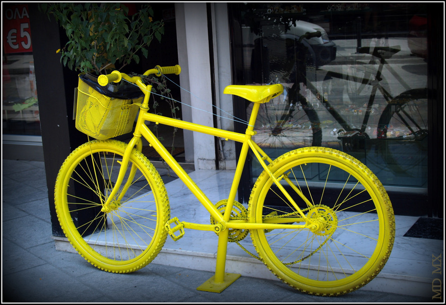 Yellow bicycle