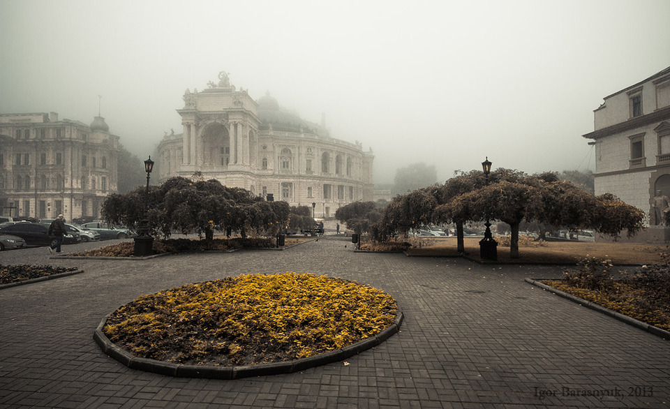 Cloudy day in a city