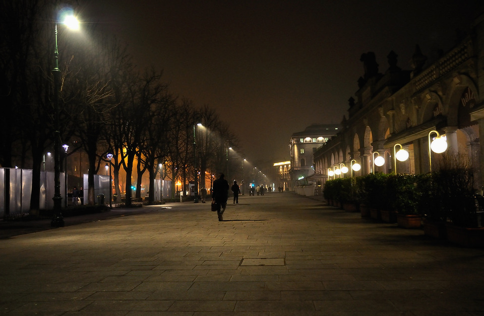 Night street of a city 