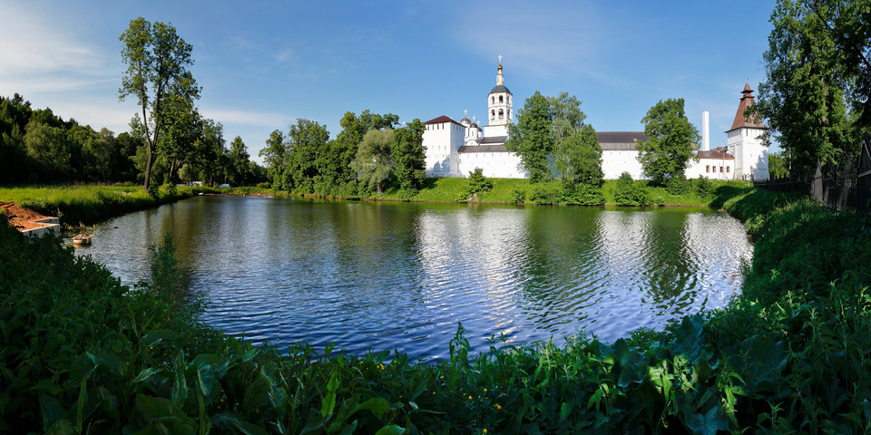 Pond near the church