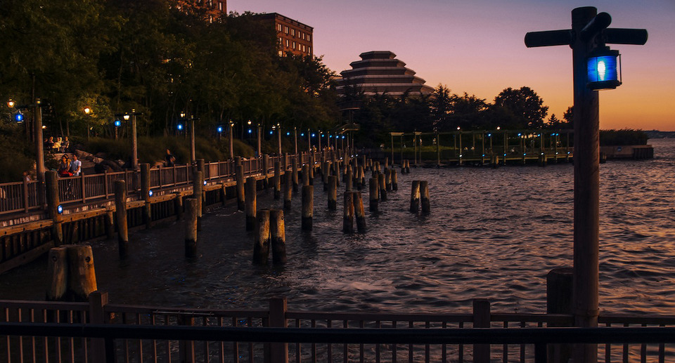 Seeing the sunset near the sea