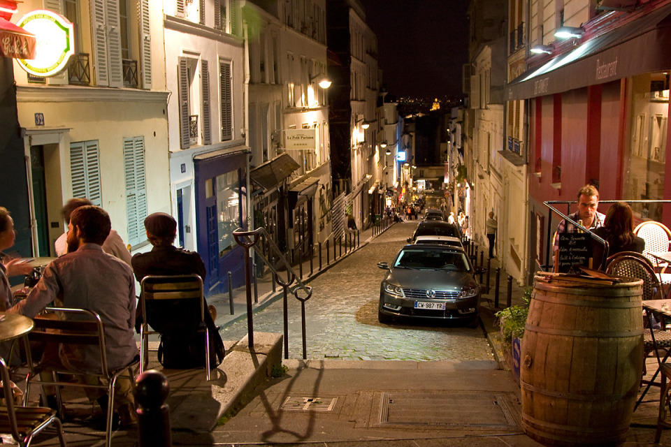 Narrow street of a small town