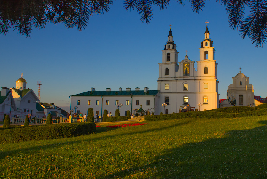 Holy Spirit Cathedral in the evening, Minsk