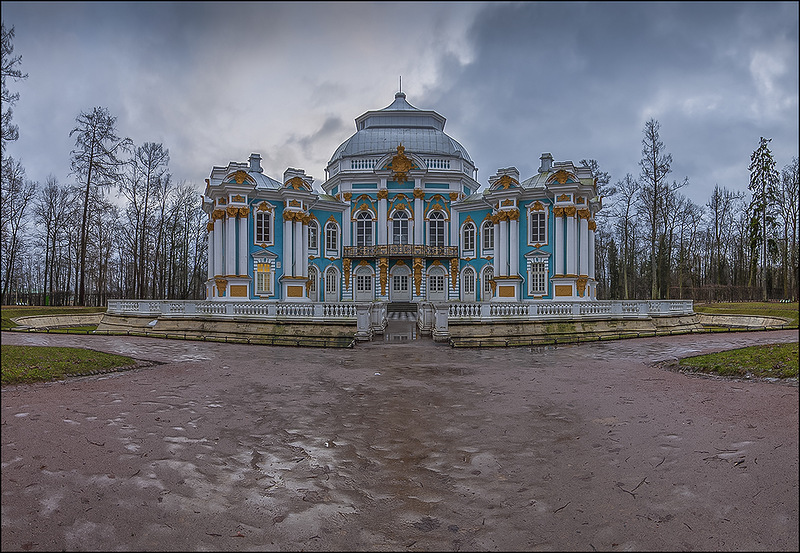 Nice building in a center of a square